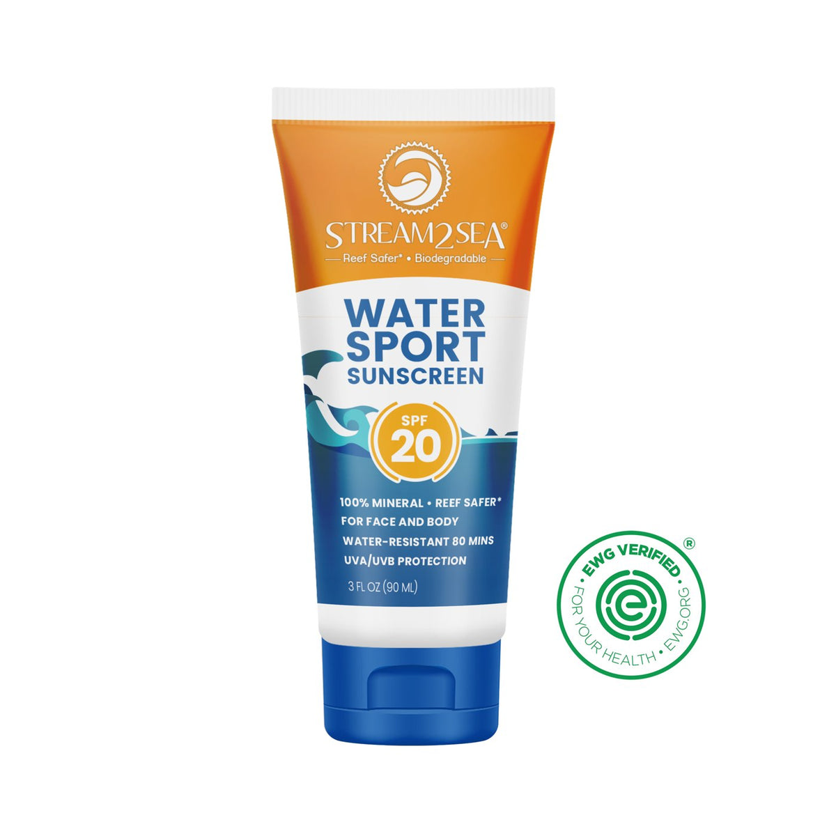 Stream2Sea Sunscreen for Face and Body Sport SPF 20