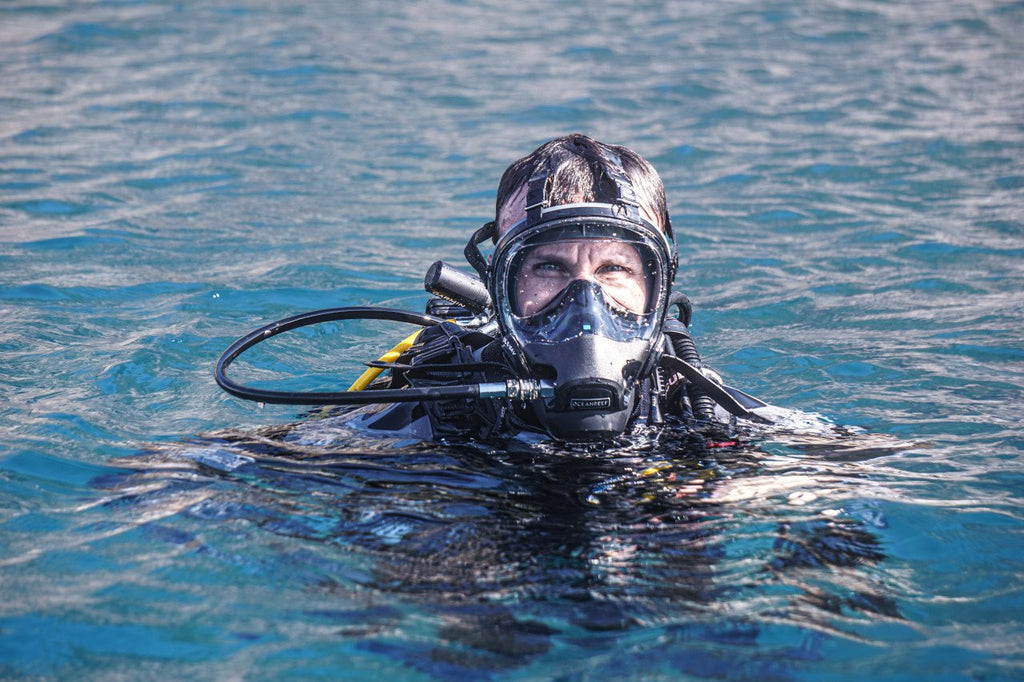Ocean Reef Neptune III Basic Full Face Diving Mask (G.divers Line, Grey)