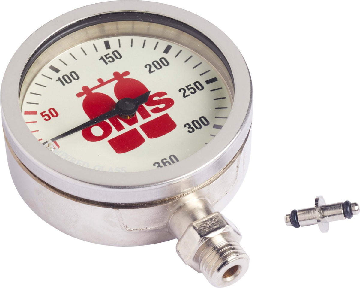 OMS SPG 63 mm, Mineral Glass, Nickel Finishing, "OMS" 0-360 Bar