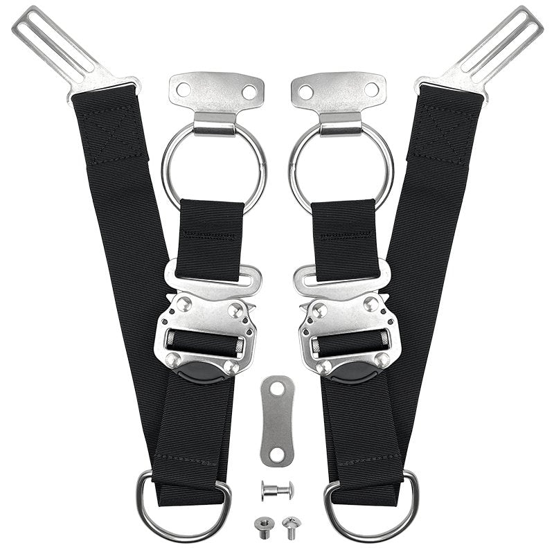 OMS PS Shoulder Straps (Pair) w/ Stainless Steel Buckle & Webbing to Waist Strap