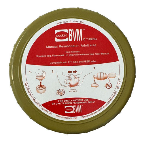 Dive 1st Aid Micro Breathing Valve Mask (BVM) with O2 Tubing