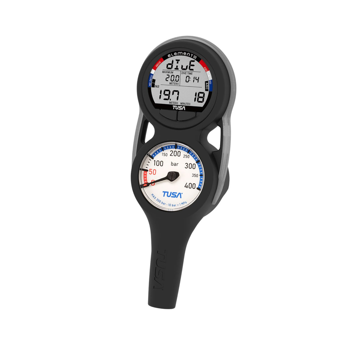 Tusa Element III 3-Gauge Console (Pressure, Compass, Computer)