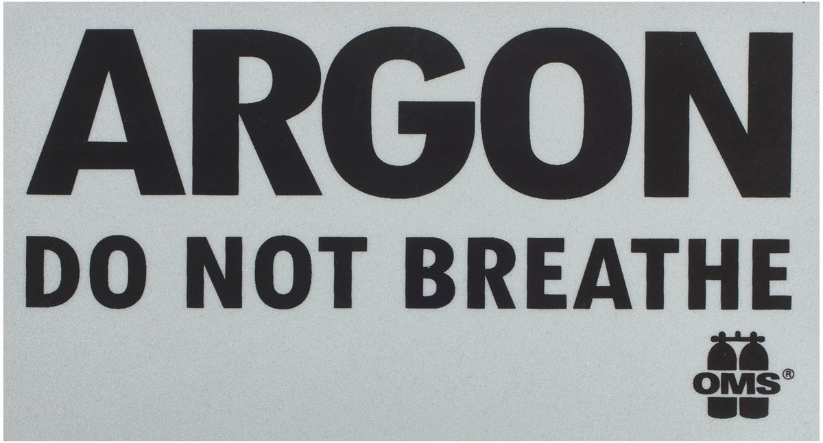 OMS Inert Gas: DO NOT BREATHE Warning Decal (Piece)