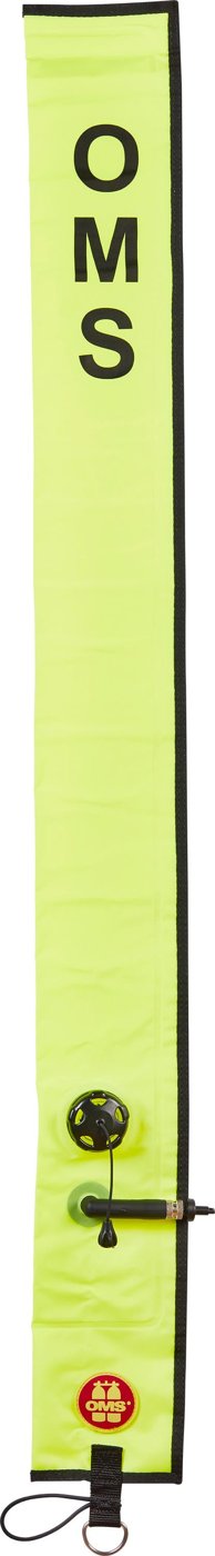 OMS Diver's Alert Marker, 3.3' Long (1 Meter), Closed, No-Lock LP Connector, w/ OPV (~ 3 kg lift)