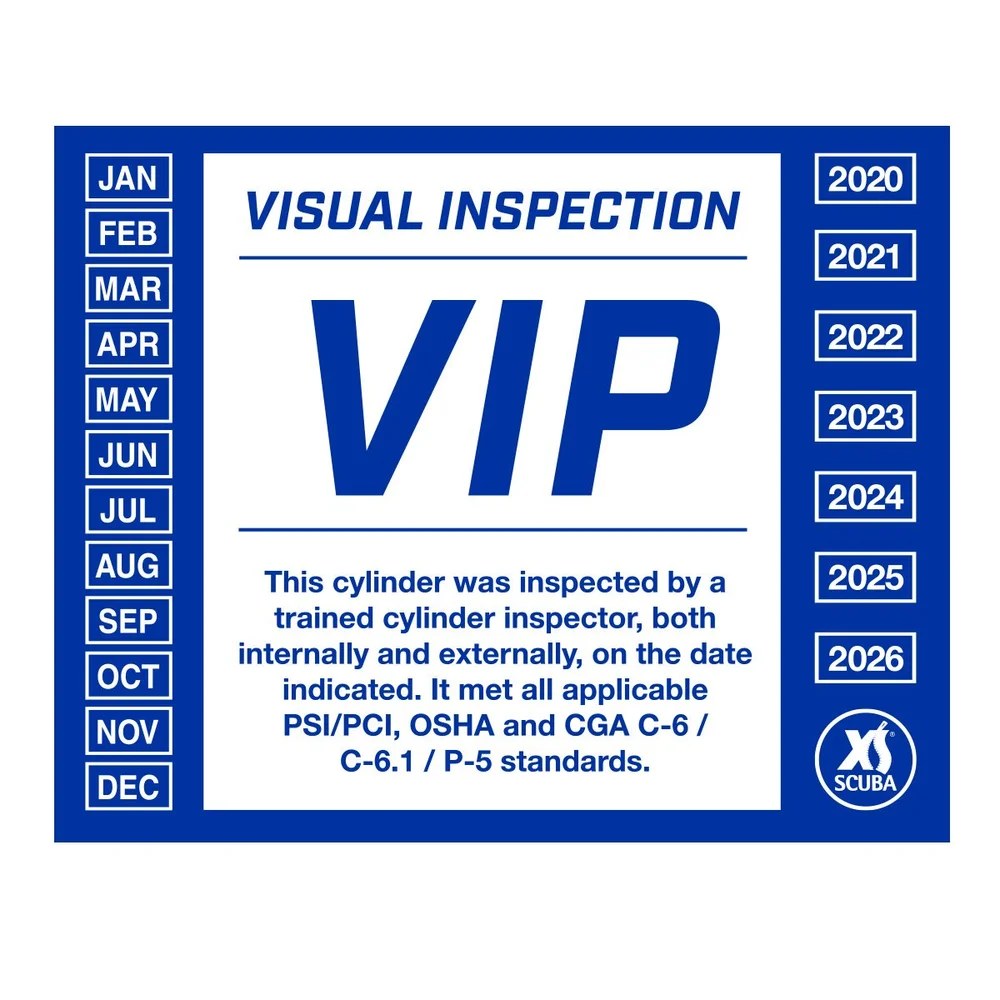 XS Scuba Tank Stickers