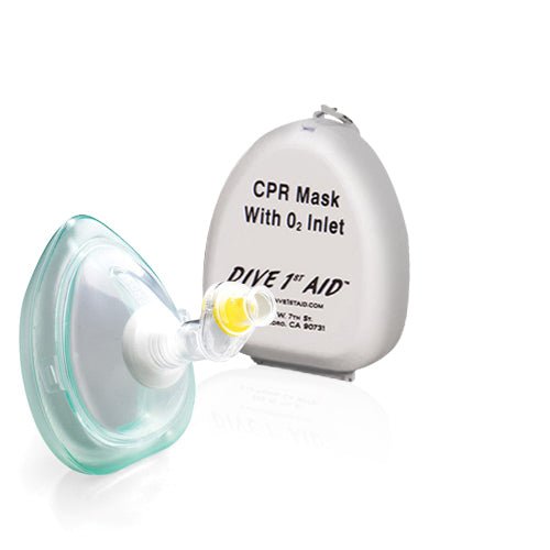 Dive 1st Aid CPR Pocket Mask with O2 Barb and Valve