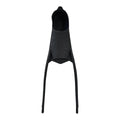 XS Scuba Aptos freediving fin foot pocket in black rubber with long side rails, blade not included