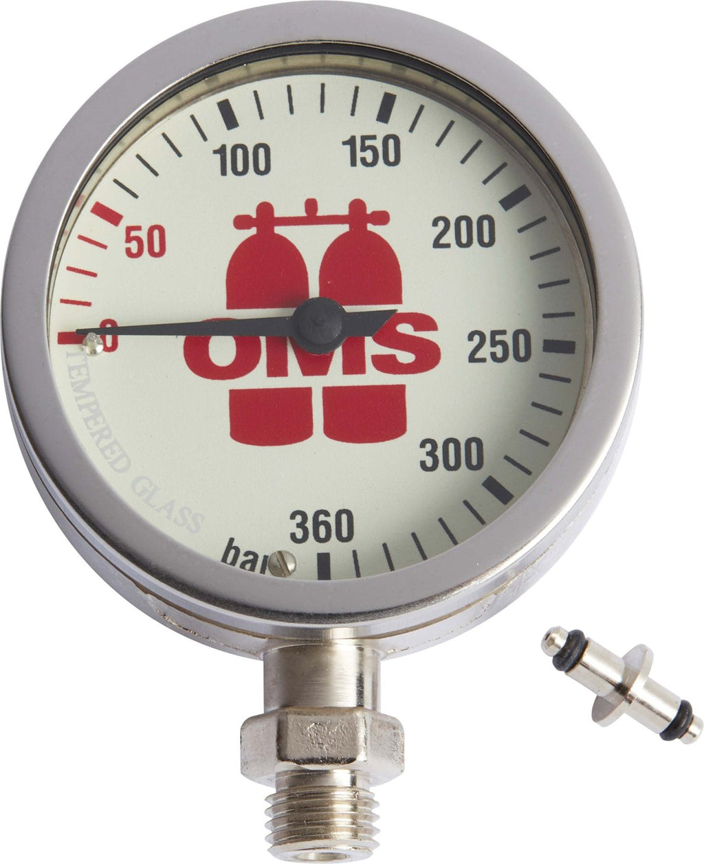 OMS SPG 63 mm, Mineral Glass, Nickel Finishing, "OMS" 0-360 Bar