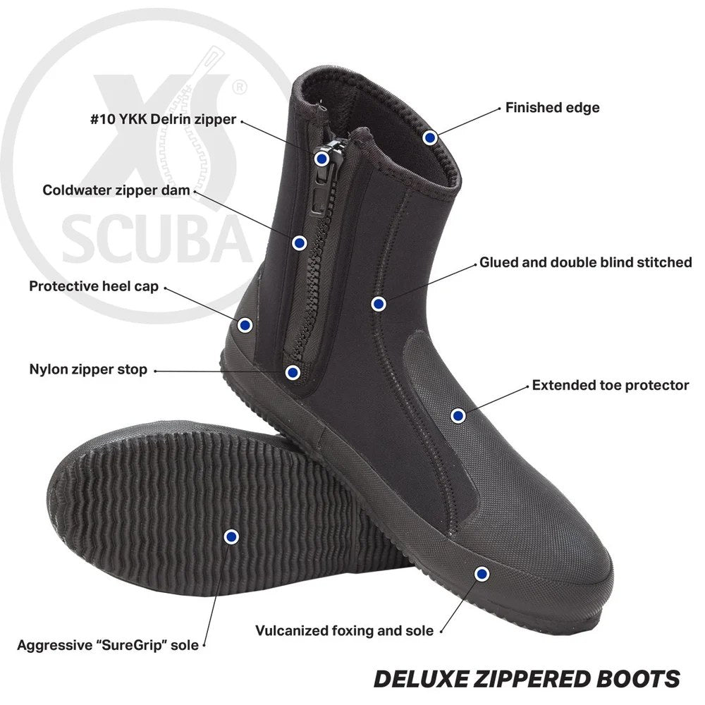 XS Scuba Deluxe Zipper Boots 3mm