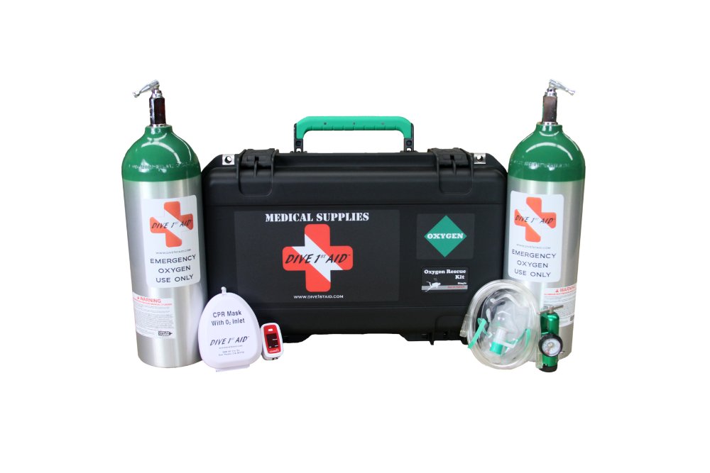 Dive 1st Aid Oxygen Rescue Kit - Double Jumbo D (Hard Case)