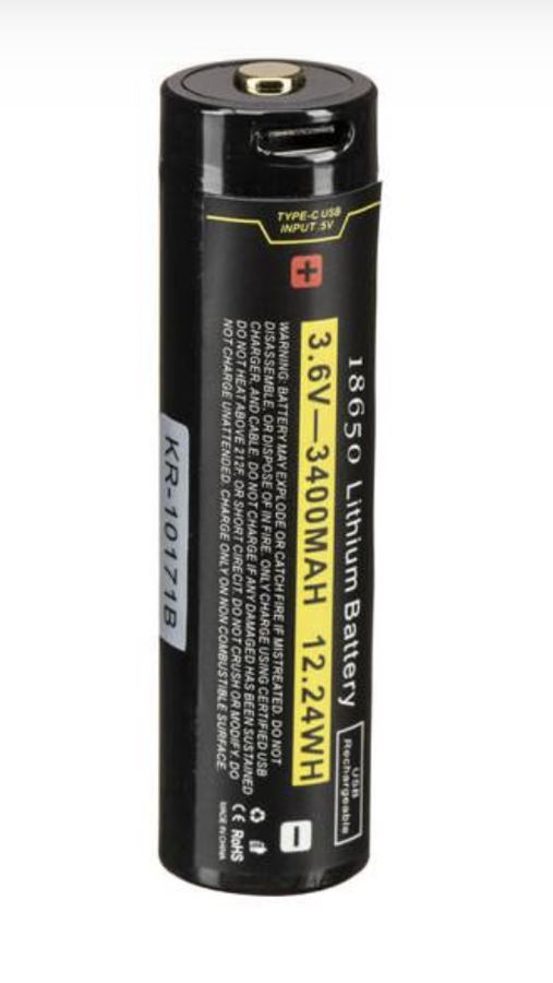 18650 3400 mAh Built in USB charger