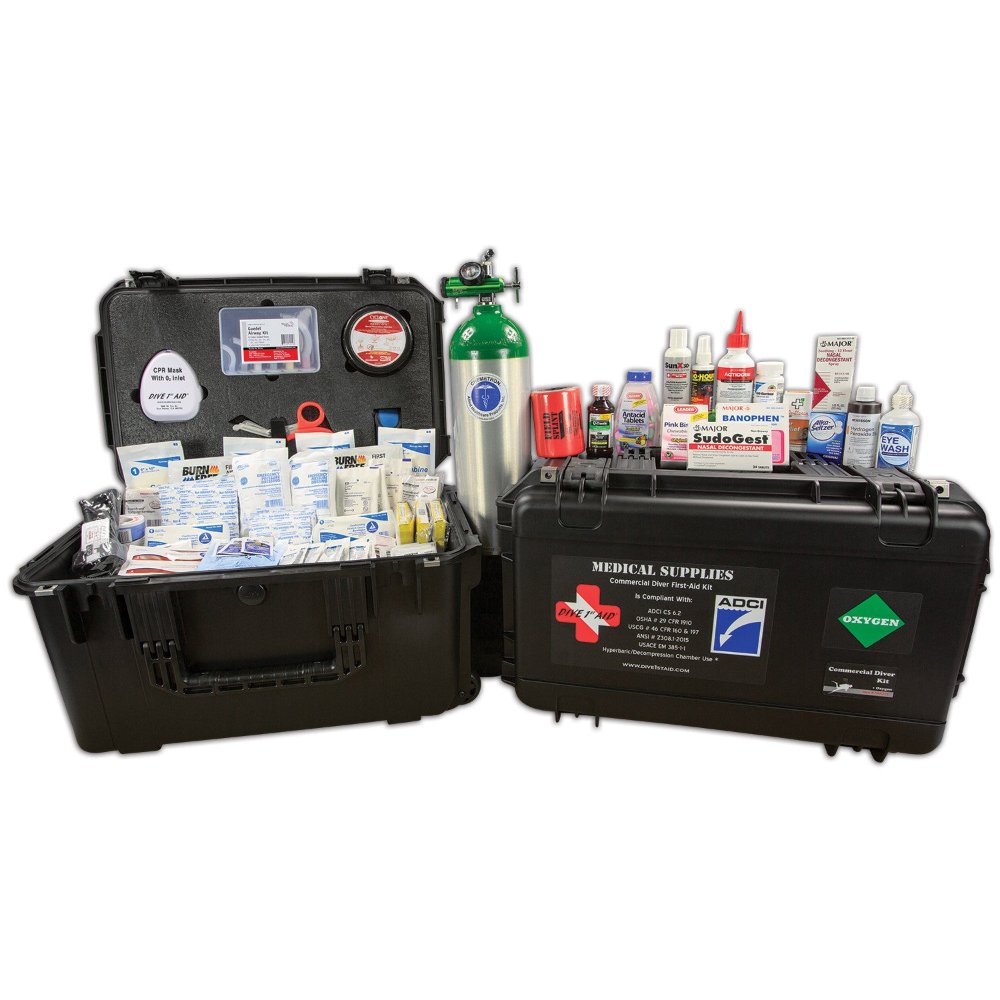 Dive 1st Aid Commercial Diver Kit with O2