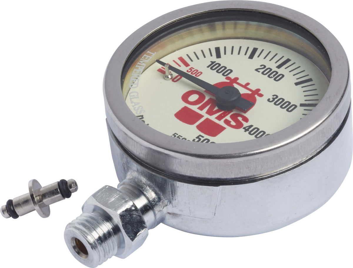 OMS SPG 2.5", Mineral Glass, Nickel Finishing, "OMS" 0-5500 PSI
