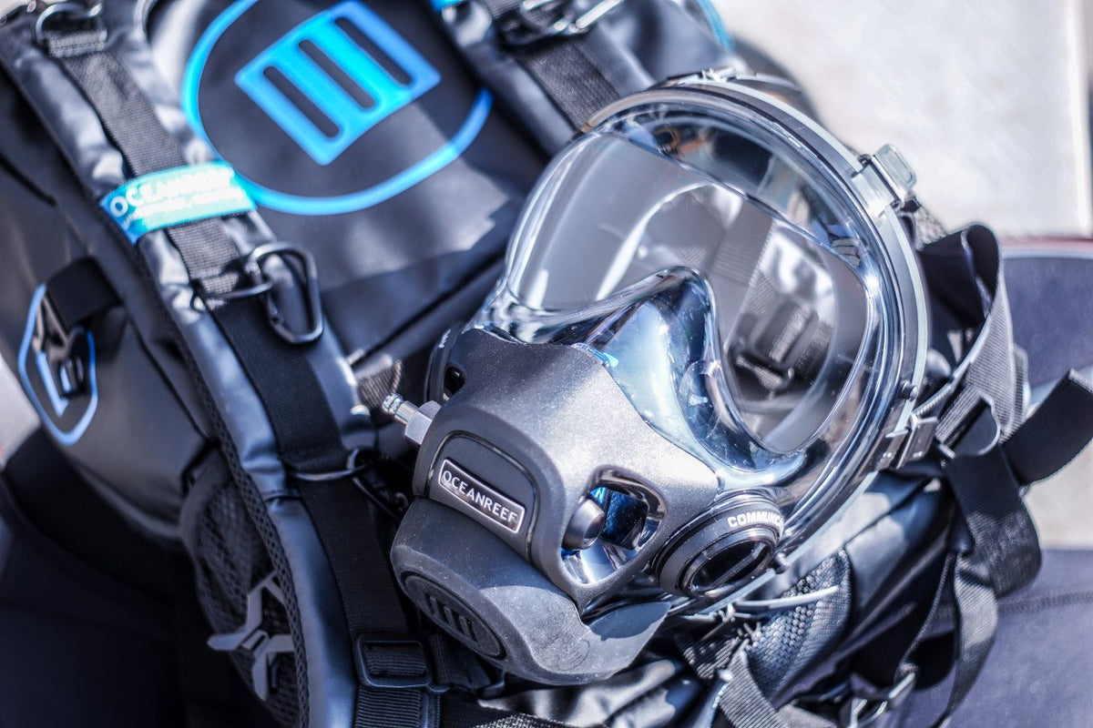 Ocean Reef Neptune III Basic Full Face Diving Mask (G.divers Line, Grey)
