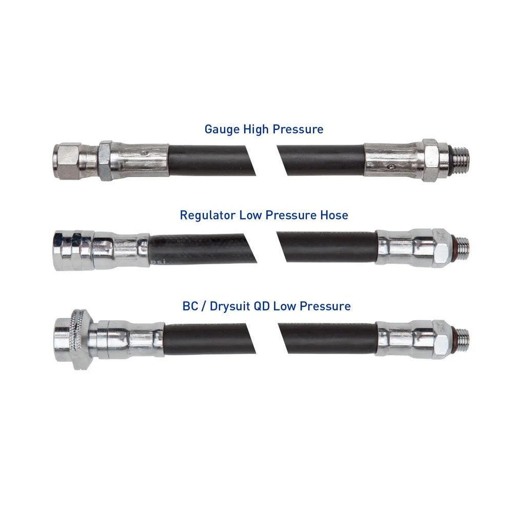 XS Scuba Rubber Hoses Low & High Pressure
