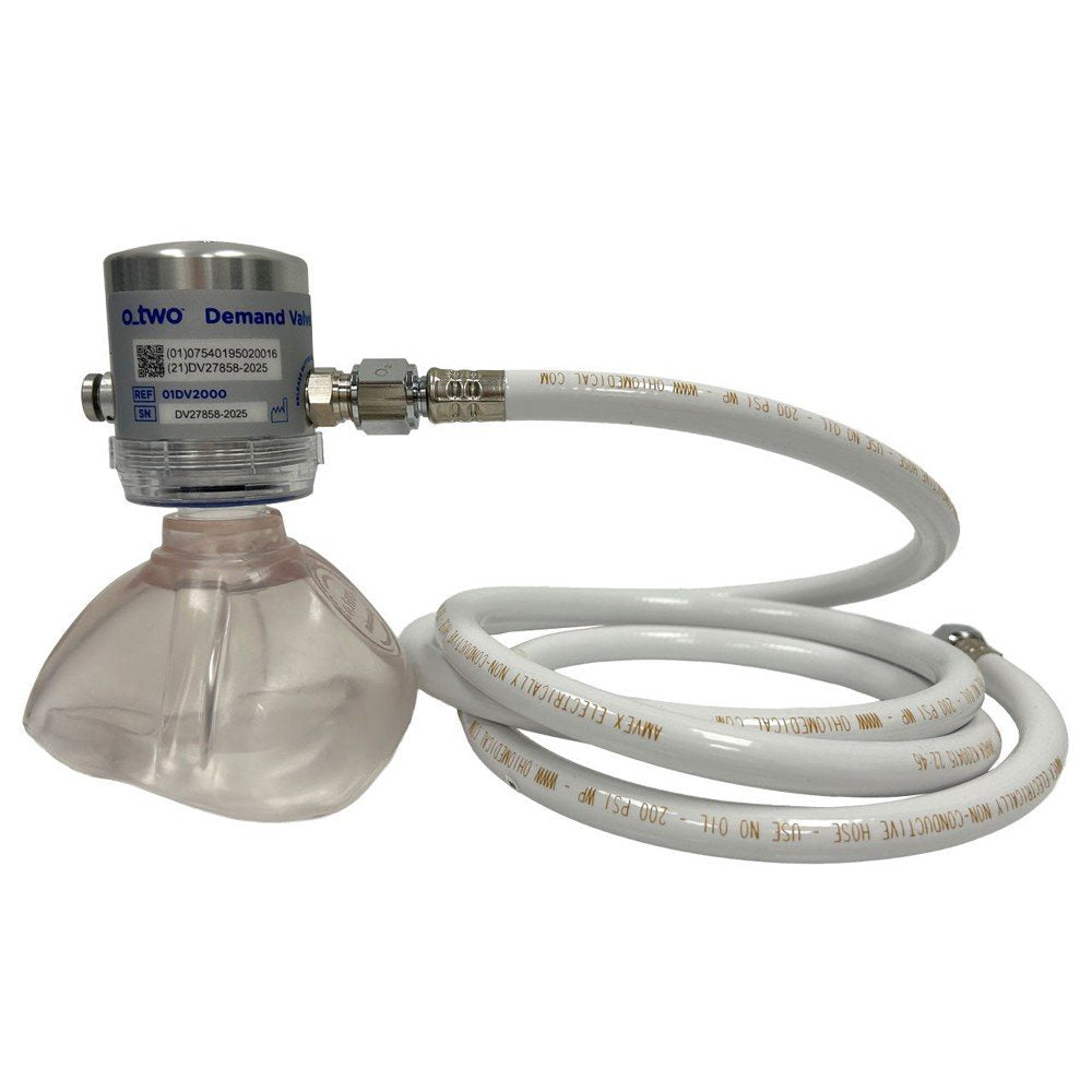Dive 1st Aid Oxygen Demand Valve (ODV) with 6 ft Green Hose