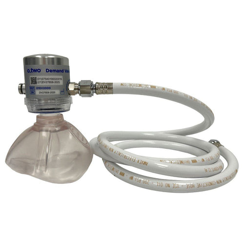 Dive 1st Aid Oxygen Demand Valve (ODV) with 6 ft Green Hose