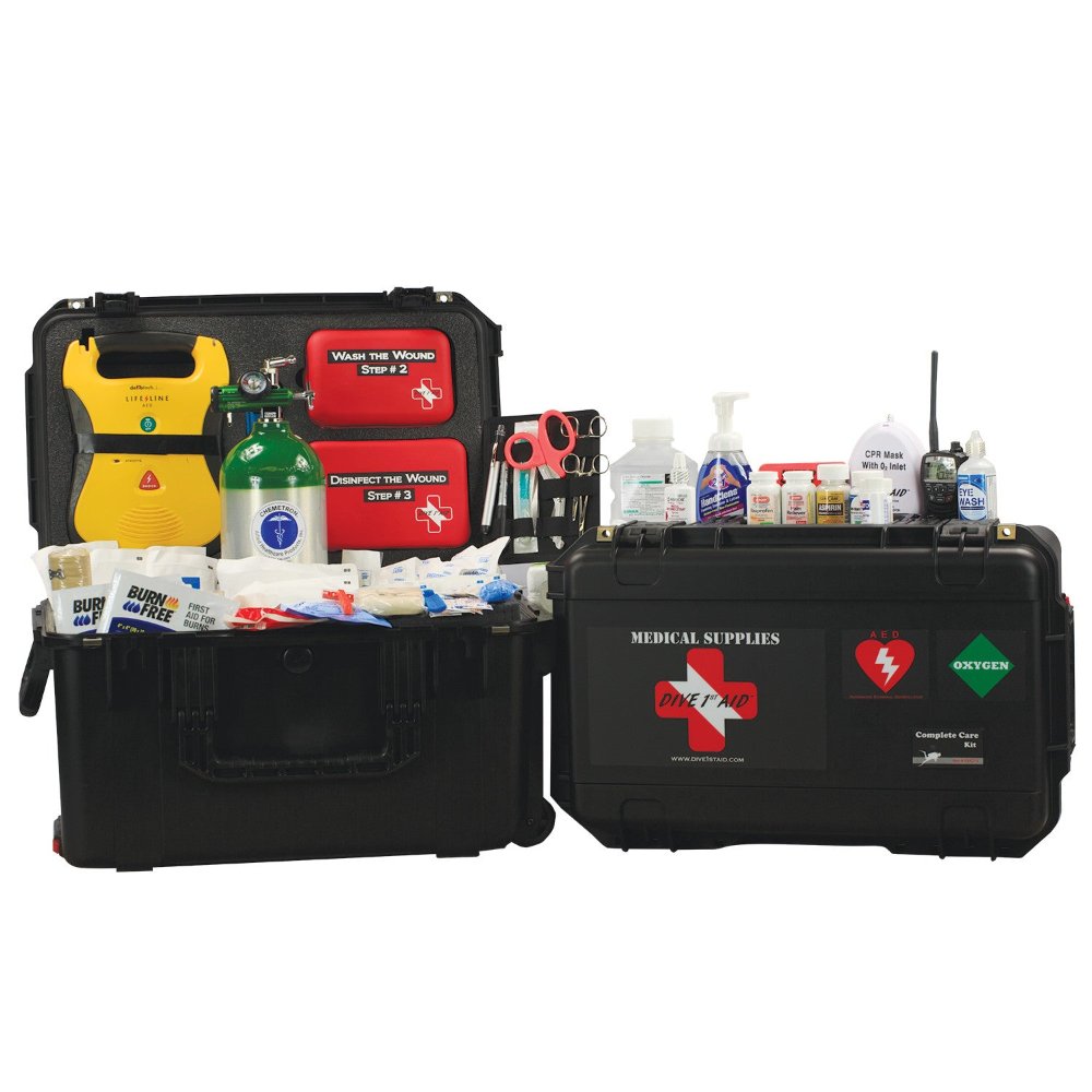 Dive 1st Aid Complete Care Kit with AED and O2