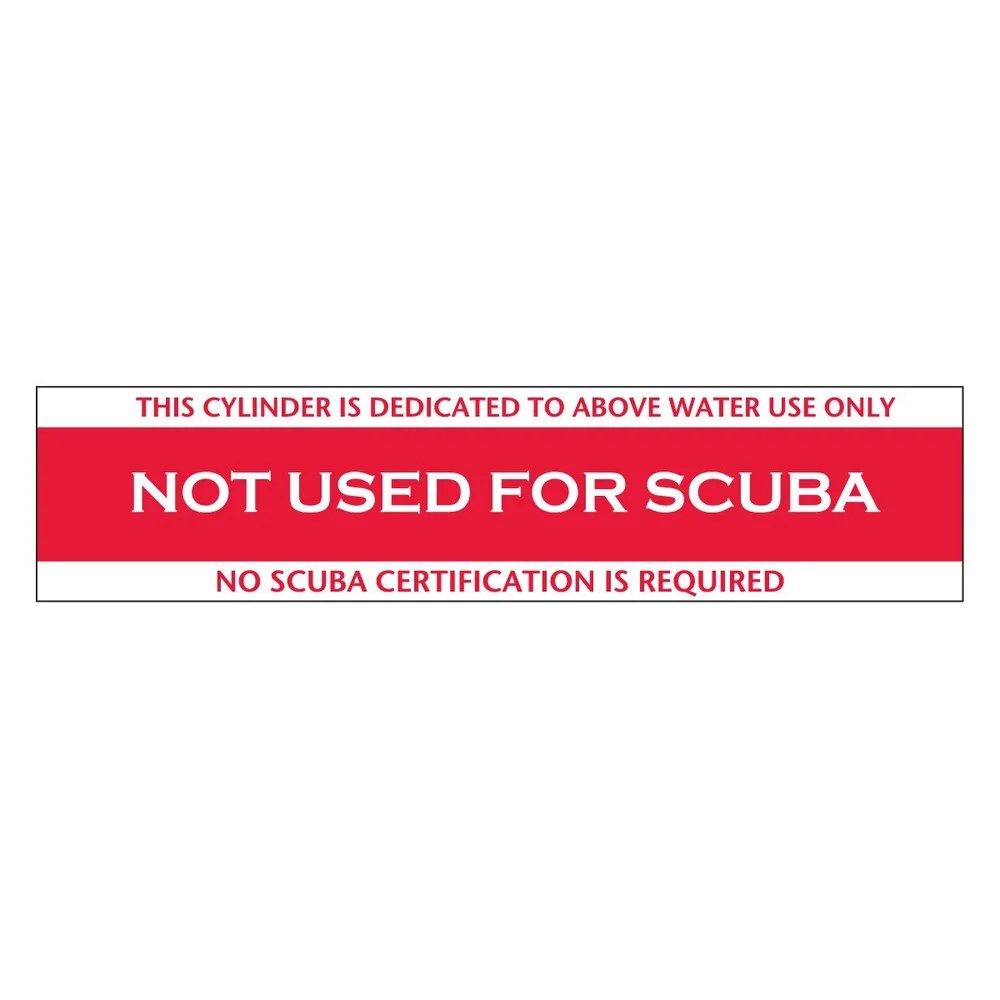 XS Scuba Tank Stickers